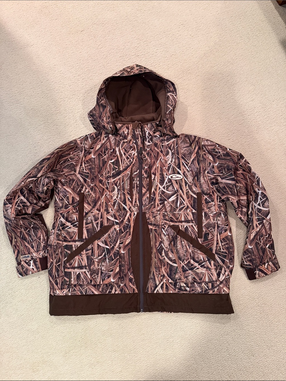 Drake Waterfowl G-Flex Insulated Hooded Hunting Jacket Realtree Max-5 Camo - XL